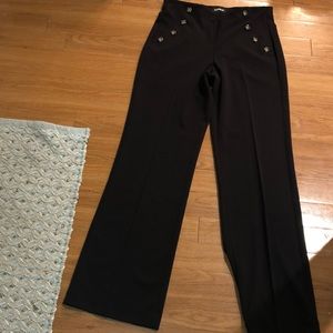 Express black pull on high waist work pants